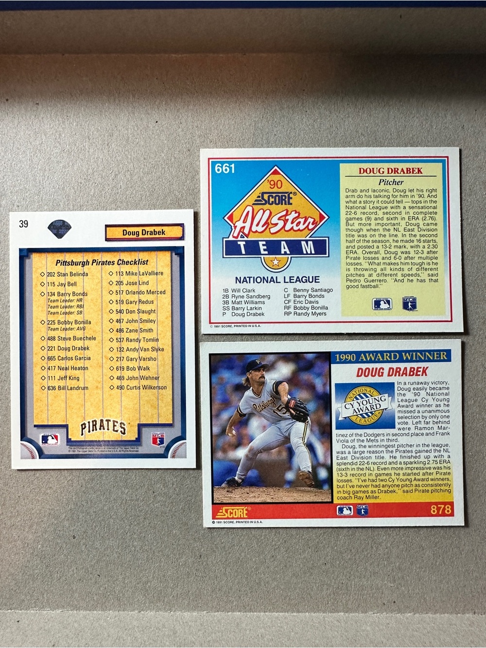 Barry Bonds/Bonilla/Van Slyke/Drabek Pirates lot of 20 - Picture 15 of 15